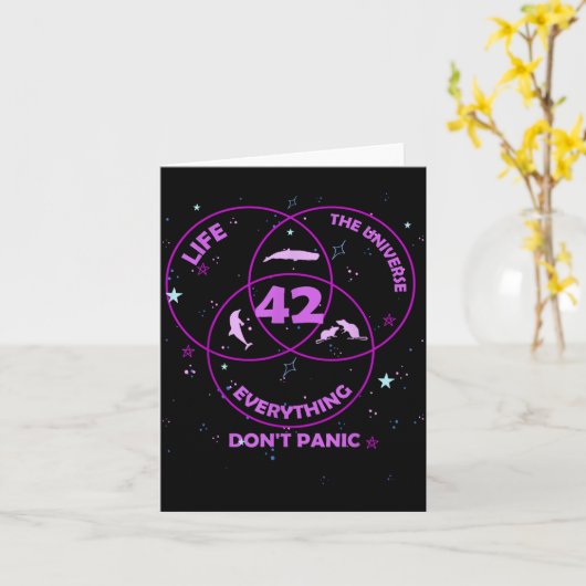 42 Answer To Life Universe Everything  Kaart (Gele Bloem)