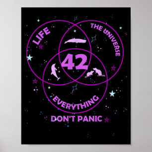 42 Antwoord Op Leven Universum Alles Poster