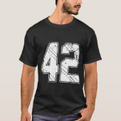 #42 Baseball Jersey Nummer 42 Retro  T-shirt (Voorkant)