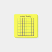 42 dagen tracker gele plakkerige notities post-it® notes (Voorkant)