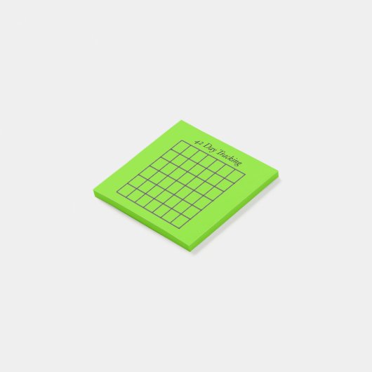 42 dagen Tracker Groene Sticky Notes (Schuin)