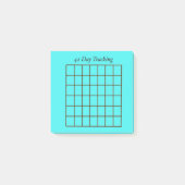 42 dagen tracker lichtblauwe plakkerige notities post-it® notes (Voorkant)