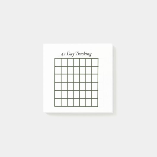 42 dagen Tracker Witte Sticky Notes (Voorkant)