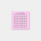 42 dagen Tracking roze plakbiljetten Post-it® Notes (Voorkant)