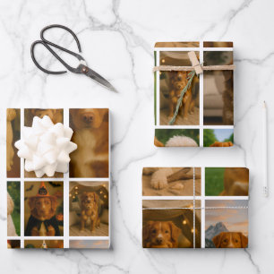 42 Fotocollage Gepersonaliseerde Sjabloon Inpakpapier Vel