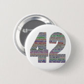 42: Het leven het Universum en Alles Ronde Button 5,7 Cm (Voorkant /achterkant)