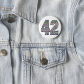 42: Het leven het Universum en Alles Ronde Button 5,7 Cm (In situ)
