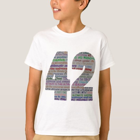 42: Het leven het Universum en Alles T-shirt (Voorkant)