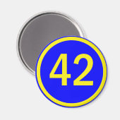 42 in een cirkel magneet (Voorkant / Achterkant)