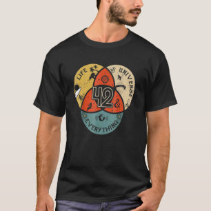 42 is het antwoord op leven universum en alles t-shirt