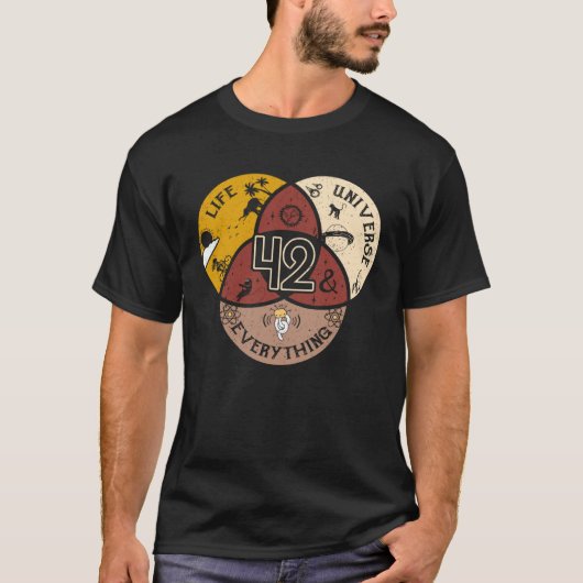 42 Is The Answer To Life Universe And Everything T-shirt (Voorkant)