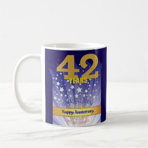 42 Jaar CUSTOM Recovery Jubileum Vet Numeriek Koffiemok