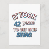 42 jaar design briefkaart (Voorkant)