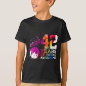 42 jaar Geweldige bowling 42ste verjaardag T-shirt (Voorkant)