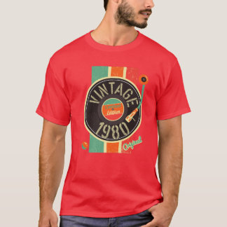 42 jaar Man Vrouw 1980  Vinyl Tur T-shirt