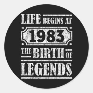 42 jaar oud 1983 Geboorte van de legende 42e verja Ronde Sticker