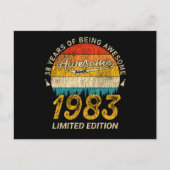 42 Jaar Oud 1983 Retro Awesome 42e Verjaardag Cade Briefkaart (Voorkant)