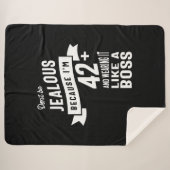 42 jaar oud - 42 jaar na geboorte Funny Gift Sherpa Deken (Voorkant (horizontaal))