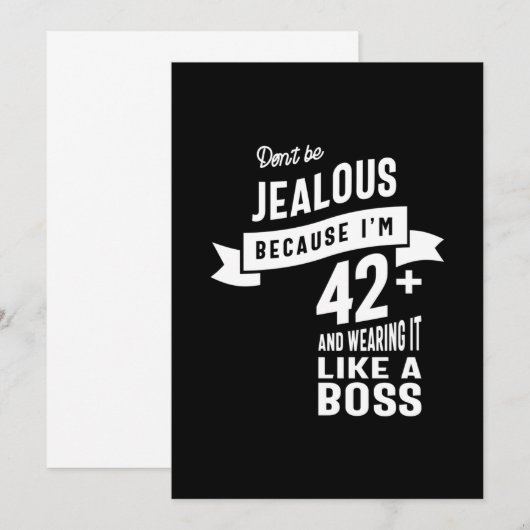 42 Jaar oud - 42e verjaardag Grappig cadeau Kaart (Voorkant / Achterkant)