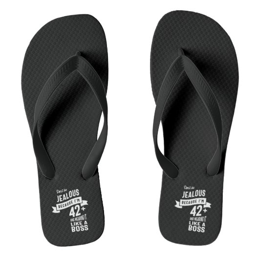 42 Jaar oud - 42e verjaardag Grappig cadeau Teenslippers (Voetbed)