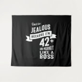 42 Jaar oud - 42e verjaardag Grappig Cadeau Wandkleed (Voorkant (horizontaal))