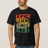 42 jaar oud Bday 1983 Epic Legend 42e verjaardag T-shirt (Voorkant)