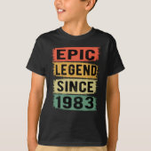 42 jaar oud Bday 1983 Epic Legend 42e verjaardag T-shirt (Voorkant)