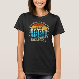 42 Jaar Oud Het Man Myth Legend Juli 1980 42e BIR T-shirt