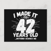 42 Jaar Oud Sarcasme Mop Grappige 42e Verjaardag Briefkaart (Voorkant)