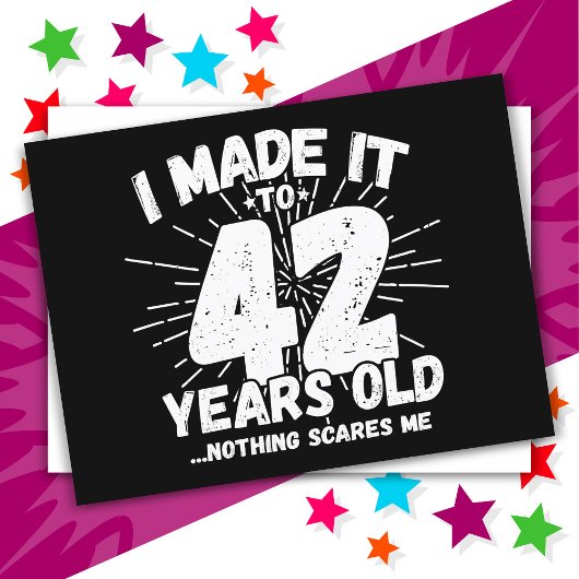 42 Jaar Oud Sarcastisch Meme Grappig 42e Verjaarda Briefkaart