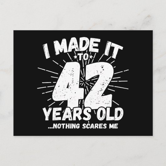 42 Jaar Oud Sarcastisch Meme Grappig 42e Verjaarda Briefkaart (Voorkant)