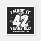 42 Jaar Oud Sarcastisch Meme Grappig 42e Verjaarda Servet (Voorkant)