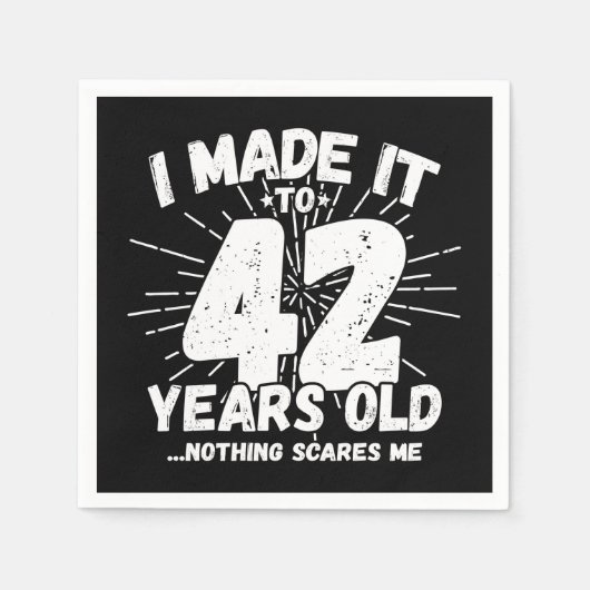 42 Jaar Oud Sarcastisch Meme Grappig 42e Verjaarda Servet (Voorkant)