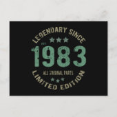 42 jaar oude Bday 1983 Legend 42ste verjaardag cad Briefkaart (Voorkant)