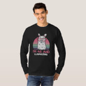 42 jaar oude dag blozen 42e verjaardag Llama T-shirt (Voorkant volledig)