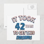 42 jaar oude design briefkaart (Voorkant / Achterkant)