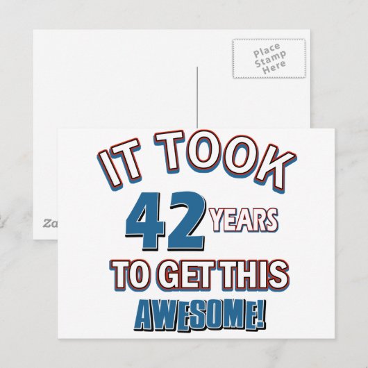 42 jaar oude design briefkaart (Voorkant / Achterkant)