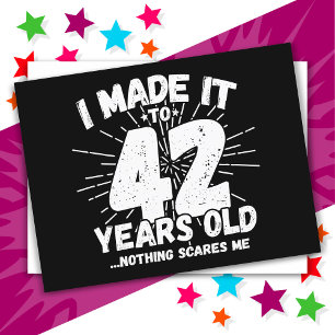 42 Jaar Oude Sarcastische Meme Leuk 42ste Verjaard Briefkaart
