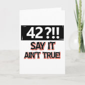 42 jaar oude verjaardagskleding kaart (Voorkant)