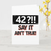 42 jaar oude verjaardagskleding kaart (Gele Bloem)