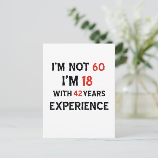 42-jarig ontwerp briefkaart (Staand voorkant)