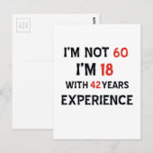 42-jarig ontwerp briefkaart (Voorkant / Achterkant)