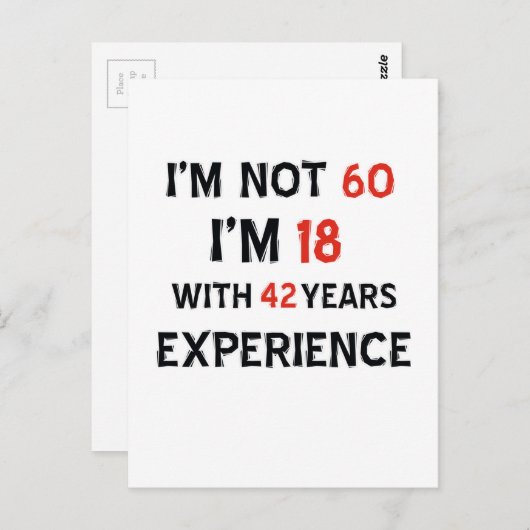 42-jarig ontwerp briefkaart (Voorkant / Achterkant)