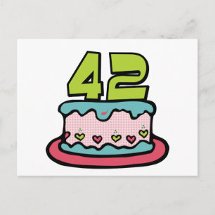 42-jarige verjaardagskaart briefkaart