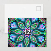 42 (je kan het nummer veranderen) briefkaart (Voorkant / Achterkant)