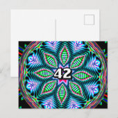 42 (je kan het nummer veranderen) briefkaart (Voorkant / Achterkant)