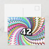 42 (je kan het nummer veranderen) briefkaart (Voorkant / Achterkant)