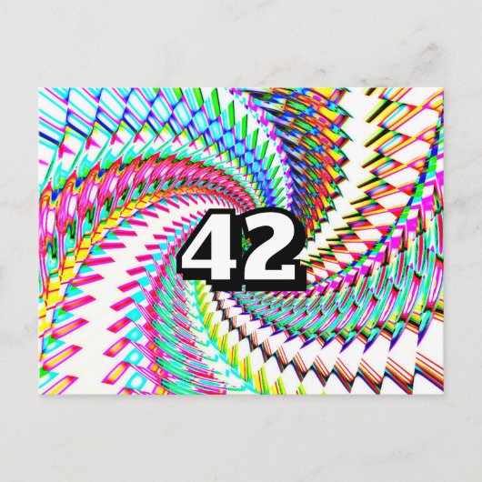 42 (je kan het nummer veranderen) briefkaart (Voorkant)