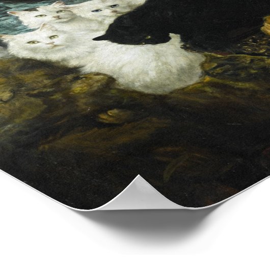 42 Katten en Kittens in een Schone Kunst Poster (Hoek)