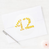 42 - Leven in het universum en alles - HGTTG Ronde Sticker (Envelop)